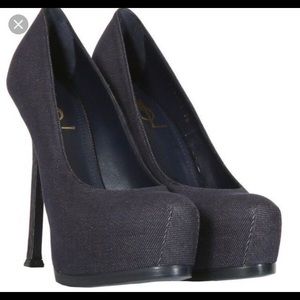 Yves Saint Laurent Tribtoo Denim Pumps